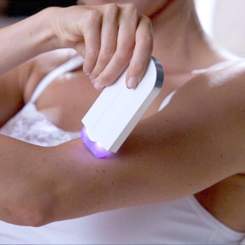 Depilador Elétrico Removedor de Pêlos Bivolt - Roxo/Branco