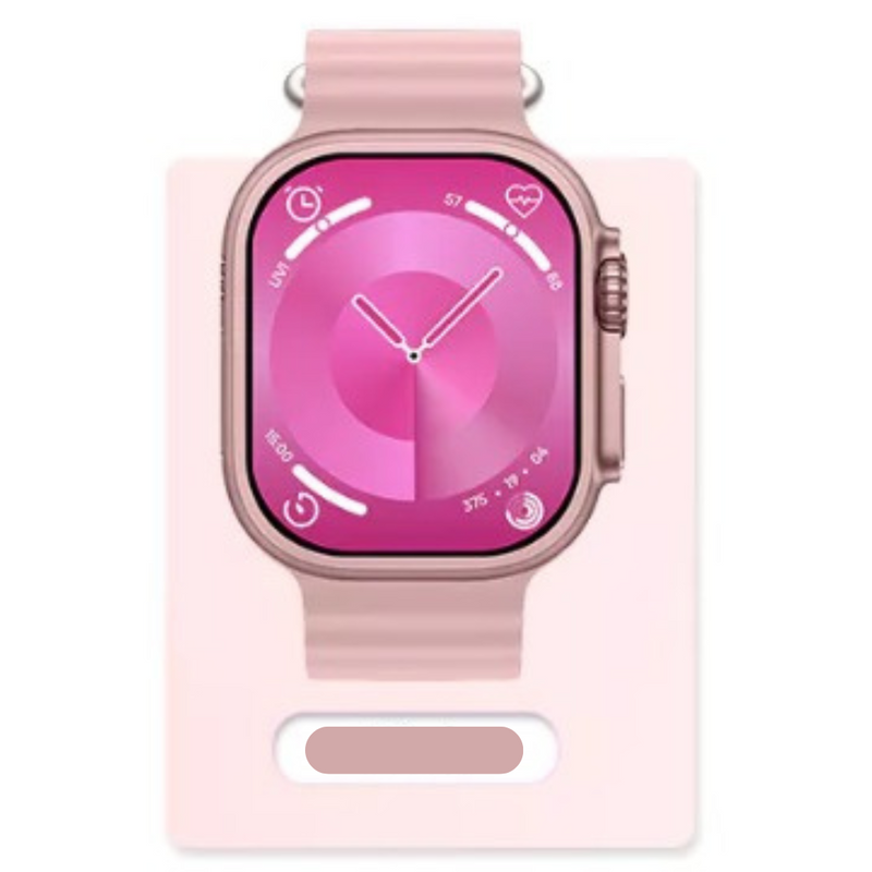 GS9 RELÓGIO SMARTWATCH ROSA Ultra Mini 41mm 2 Pulseiras