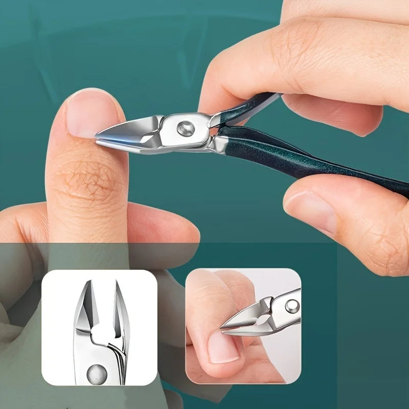 Kit profissional de cuidados com as unhas de 7/10/12/18 peças, conjunto de manicure e pedicure em aço inoxidável com estojo de viagem