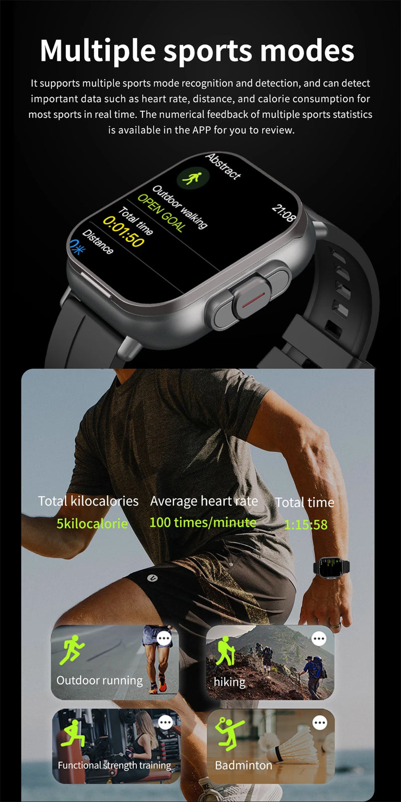 Relógio inteligente 2 em 1 com fone de ouvido, Bluetooth, chamada, relógio masculino, GPS, monitoramento de frequência cardíaca, reprodução de música