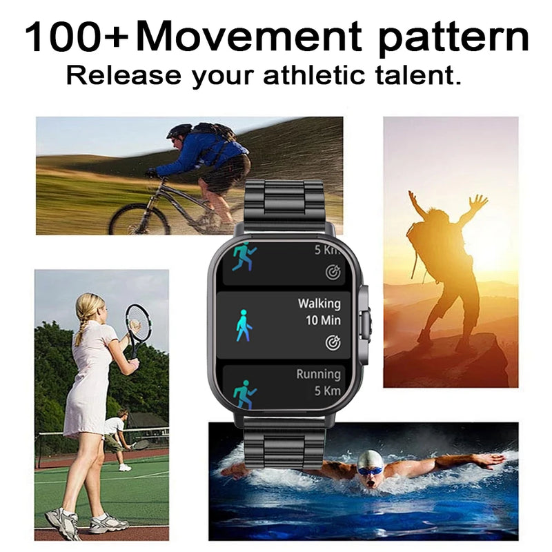 Relógio inteligente 2 em 1 com fone de ouvido, Bluetooth, chamada, relógio masculino, GPS, monitoramento de frequência cardíaca, reprodução de música
