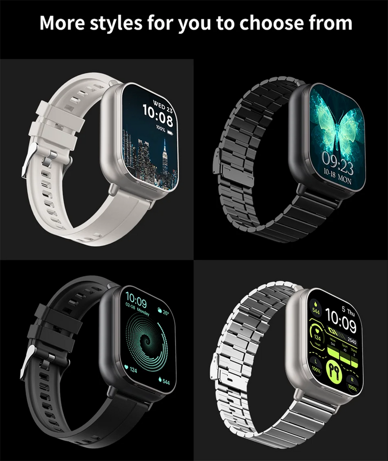 Relógio inteligente 2 em 1 com fone de ouvido, Bluetooth, chamada, relógio masculino, GPS, monitoramento de frequência cardíaca, reprodução de música