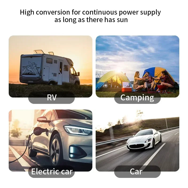 Painel Solar Dobrável 70/40W Carregador de Bateria Portátil USB 5V para Celular à Prova d'Água Power Bank para Acessórios de Camping
