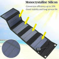 Painel Solar Dobrável 70/40W Carregador de Bateria Portátil USB 5V para Celular à Prova d'Água Power Bank para Acessórios de Camping