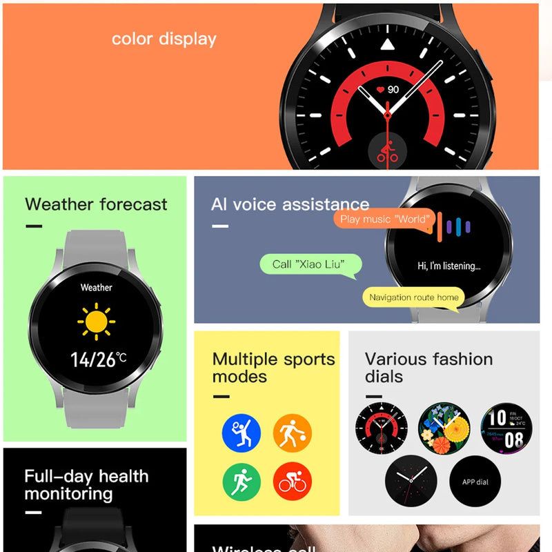 Relógio Smartwatch Inteligente com Bluetooth e Chamadas Pro tela1.32" Polegadas 160*160 Esportivo Homem e Mulher.