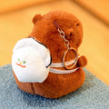 Chaveiro de Pelúcia em Formato de Capivara Cartoon.
