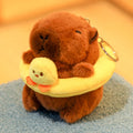 Chaveiro de Pelúcia em Formato de Capivara Cartoon.