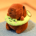 Chaveiro de Pelúcia em Formato de Capivara Cartoon.