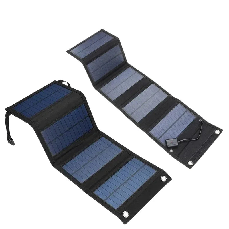 Painel Solar Dobrável 70/40W Carregador de Bateria Portátil USB 5V para Celular à Prova d'Água Power Bank para Acessórios de Camping