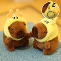 Chaveiro de Pelúcia em Formato de Capivara Cartoon.