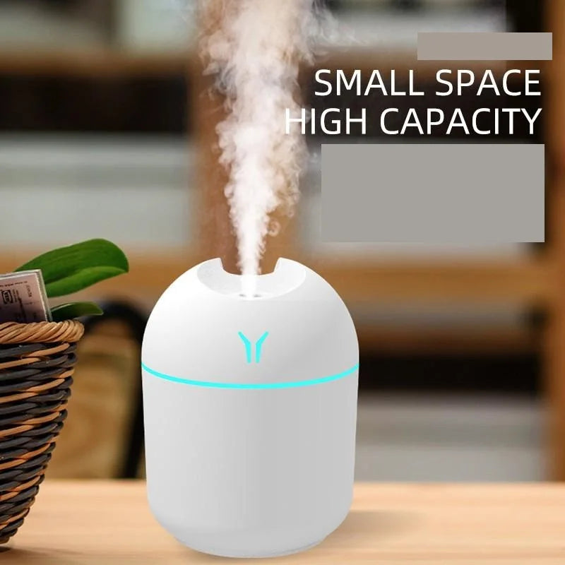 Difusor de Óleo Essencial de Aroma Umidificador de Ar Mini USB de 250ML Para Carro Domésticos silencioso. Ultrassônico com Lâmpada de Cor LED