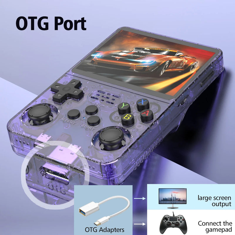 Console de Jogos Portátil Retrô BOYHOM R36S Sistema Linux Tela IPS de 3,5 polegadas R35s Pro Reprodutor de Vídeo de Bolso Portátil Jogos de 64 e 128 GB