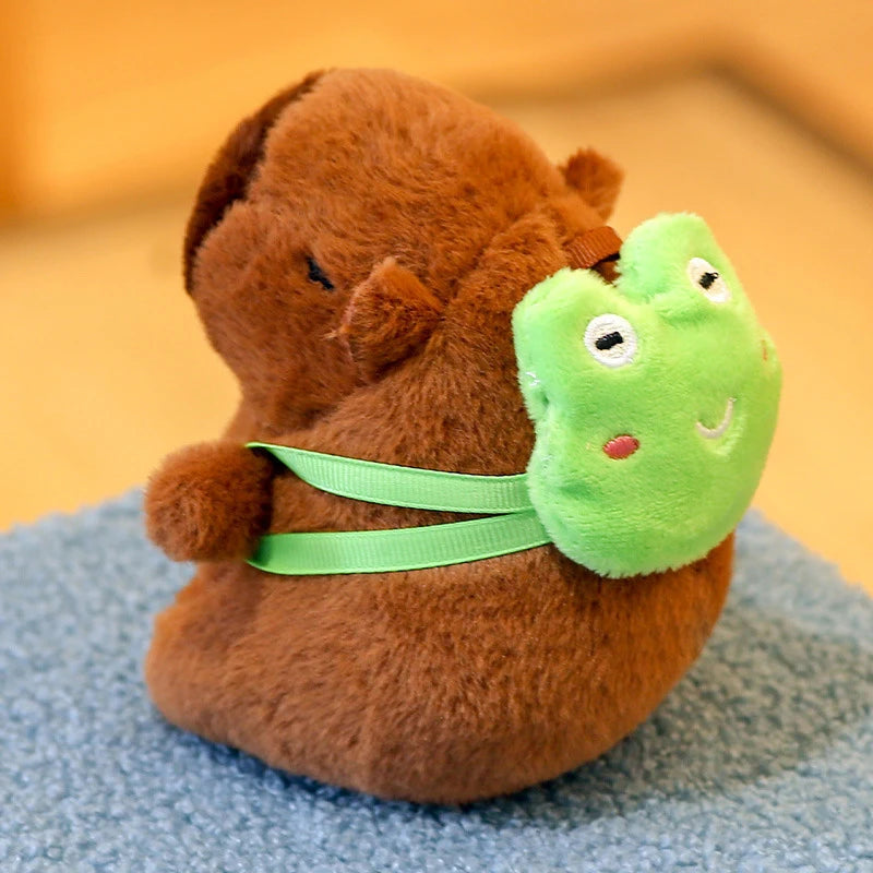 Chaveiro de Pelúcia em Formato de Capivara Cartoon.