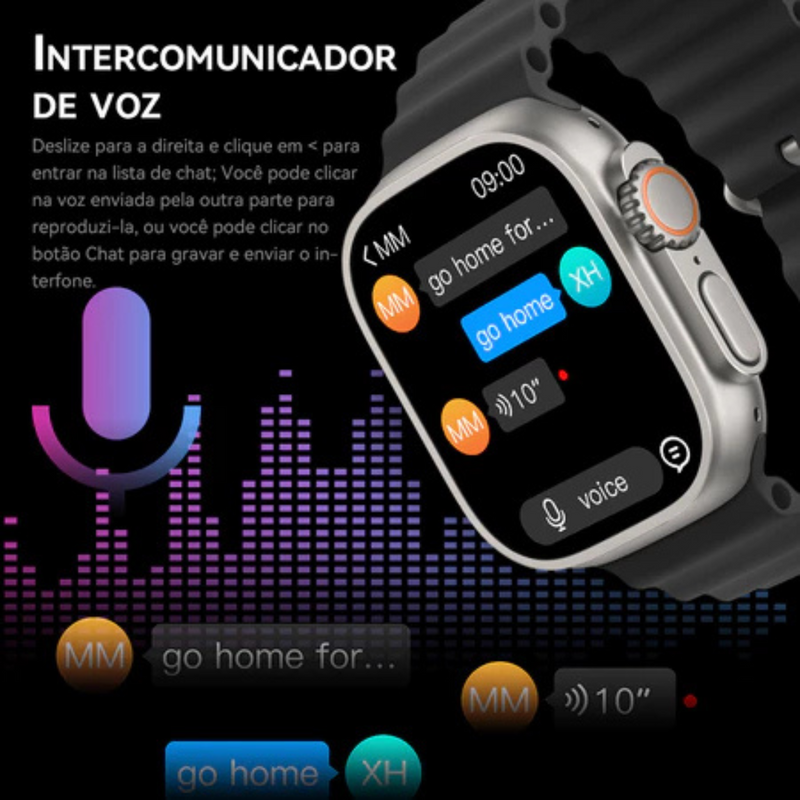 GS9 RELÓGIO SMARTWATCH PRETO Ultra Mini 41mm 2 Pulseiras